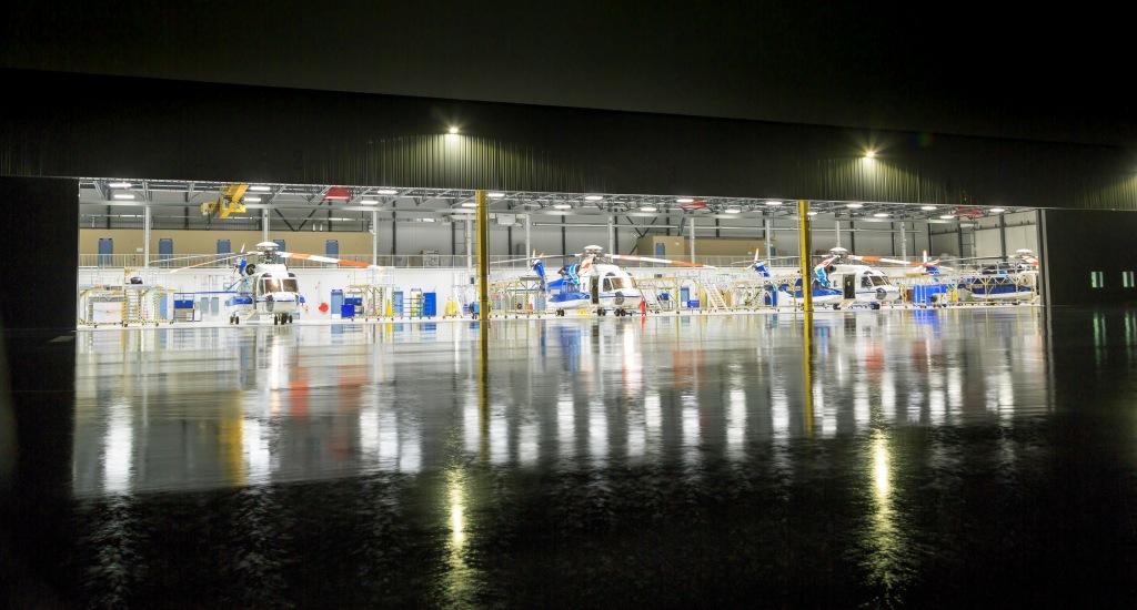 A five-bay, 51,464 sq. ft. hangar is home to the company's fleet of S92 aircraft